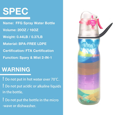 2-in-1 Mist and Sip Bottle for Youngsters’ Soccer GameColorful Gold