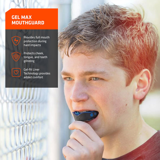  SGK GelMax Mouth Guard Comfortable sports mouth guard for youth football, soccer, and boxing protection.