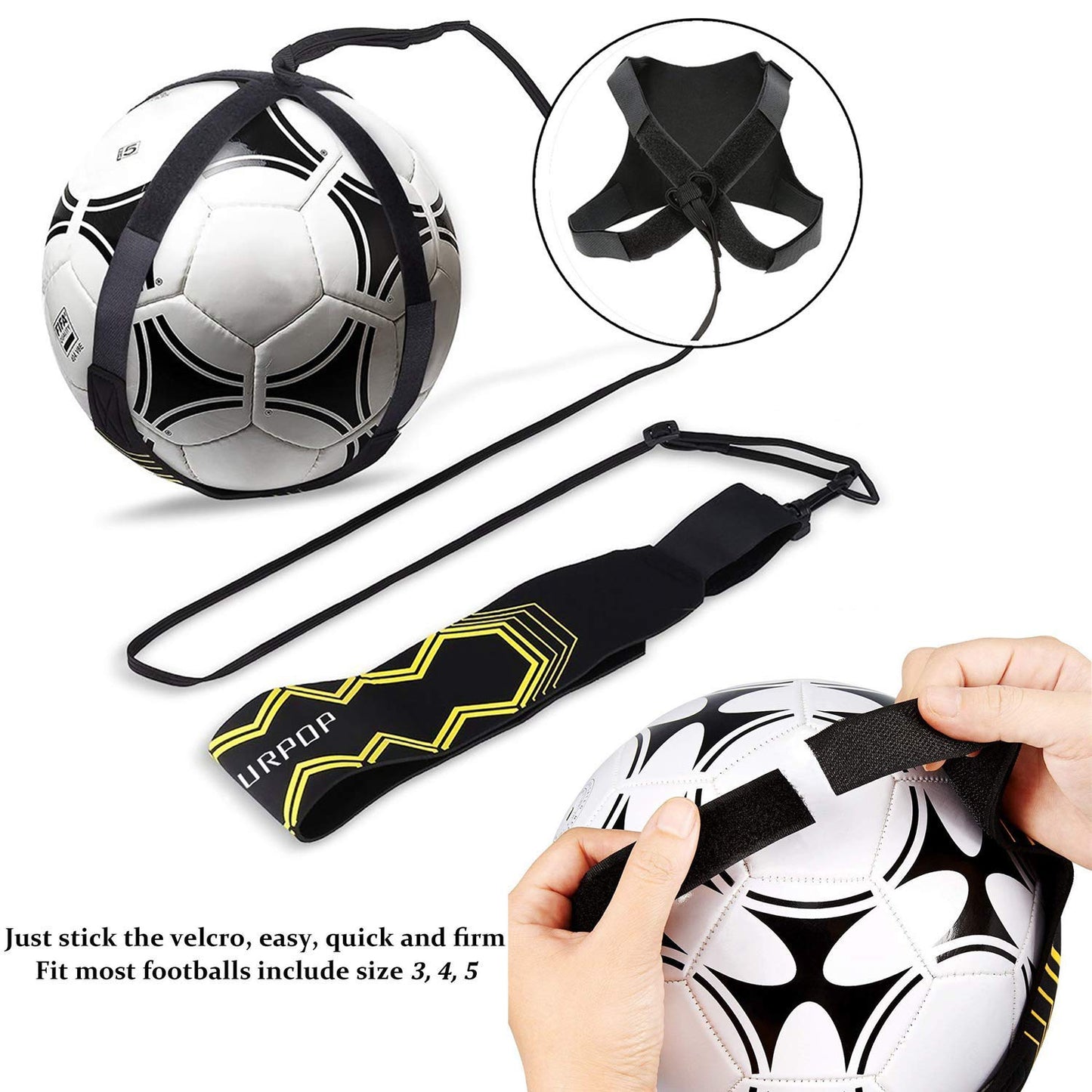 Versatile Solo Soccer Kick Trainer for All Ball Sizes