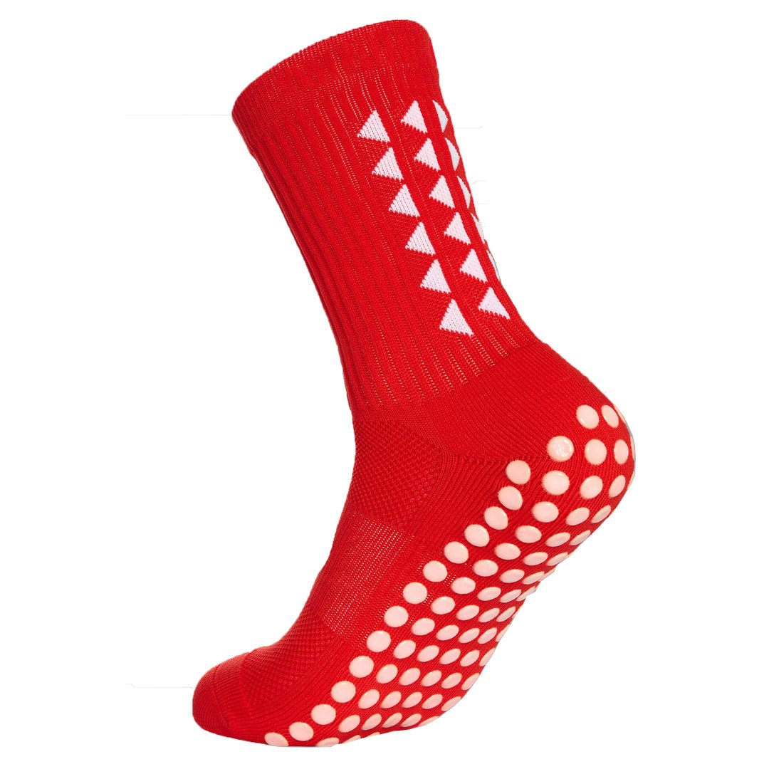 Blaze Red Grip Socks for Kids: Ignite Adventure and Safety on Any SurfaceBig Kid