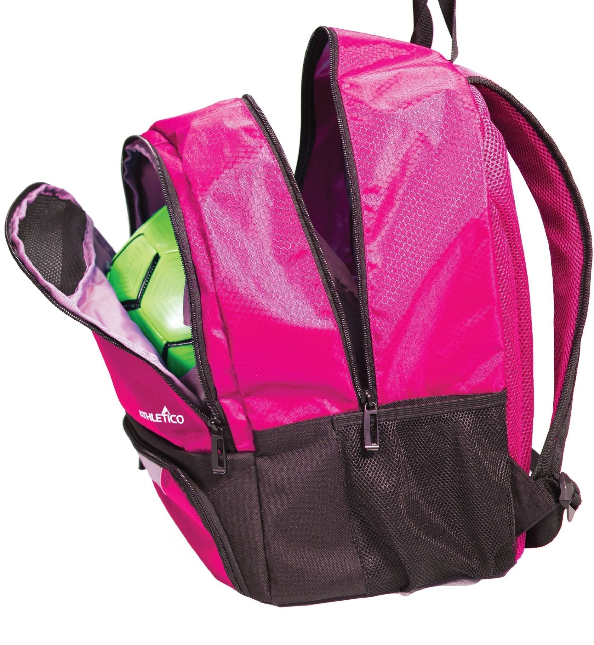 Does-it-all Youth Soccer Backpack - From Cleats to ConesPink