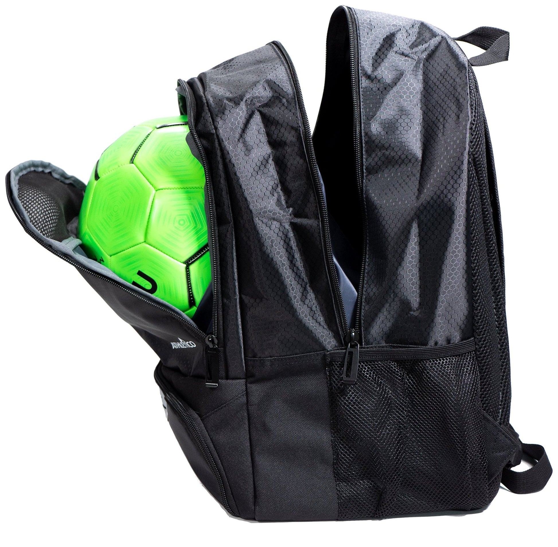 Does-it-all Youth Soccer Backpack - From Cleats to ConesBlack