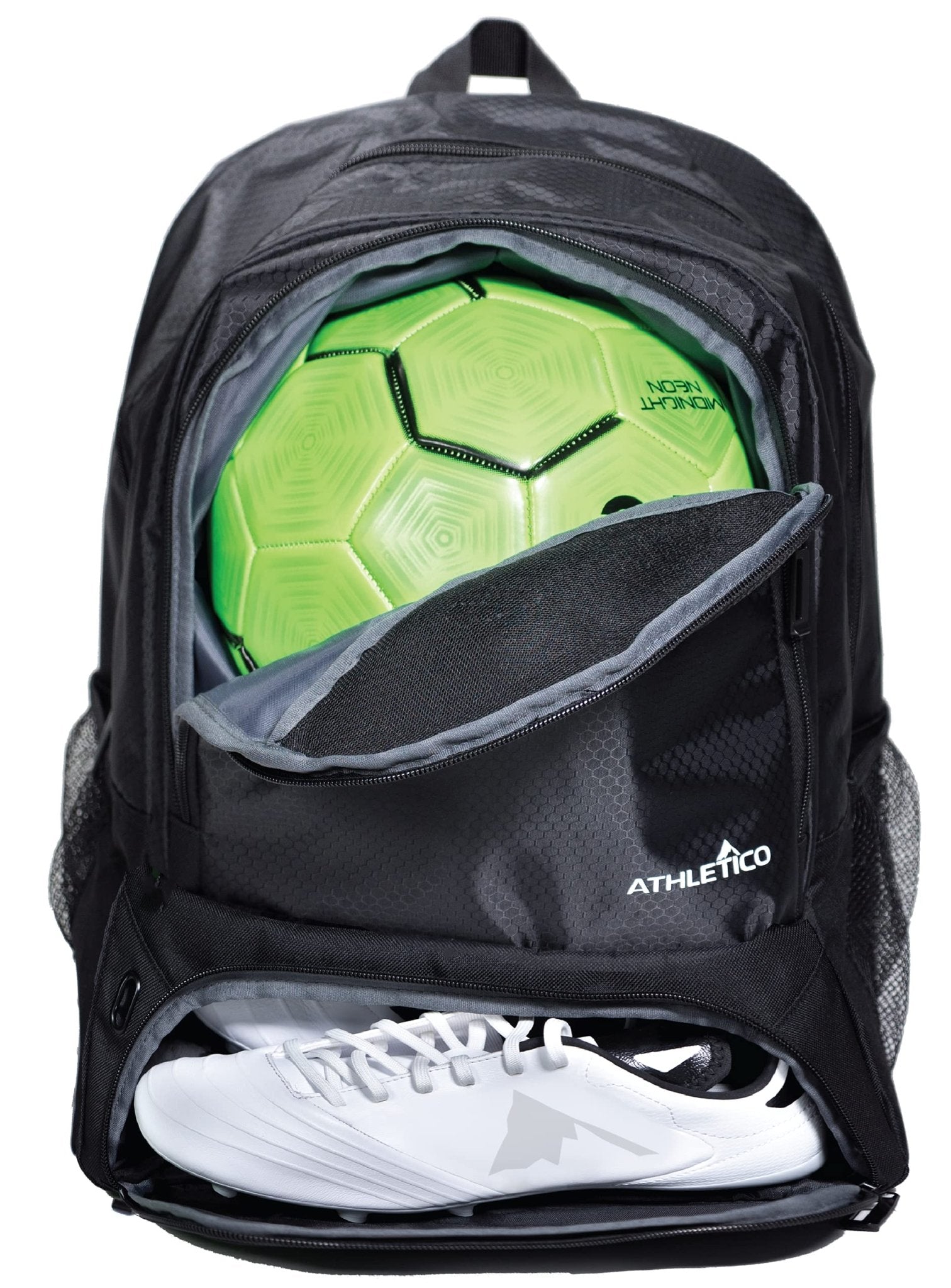 Does-it-all Youth Soccer Backpack - From Cleats to ConesBlack