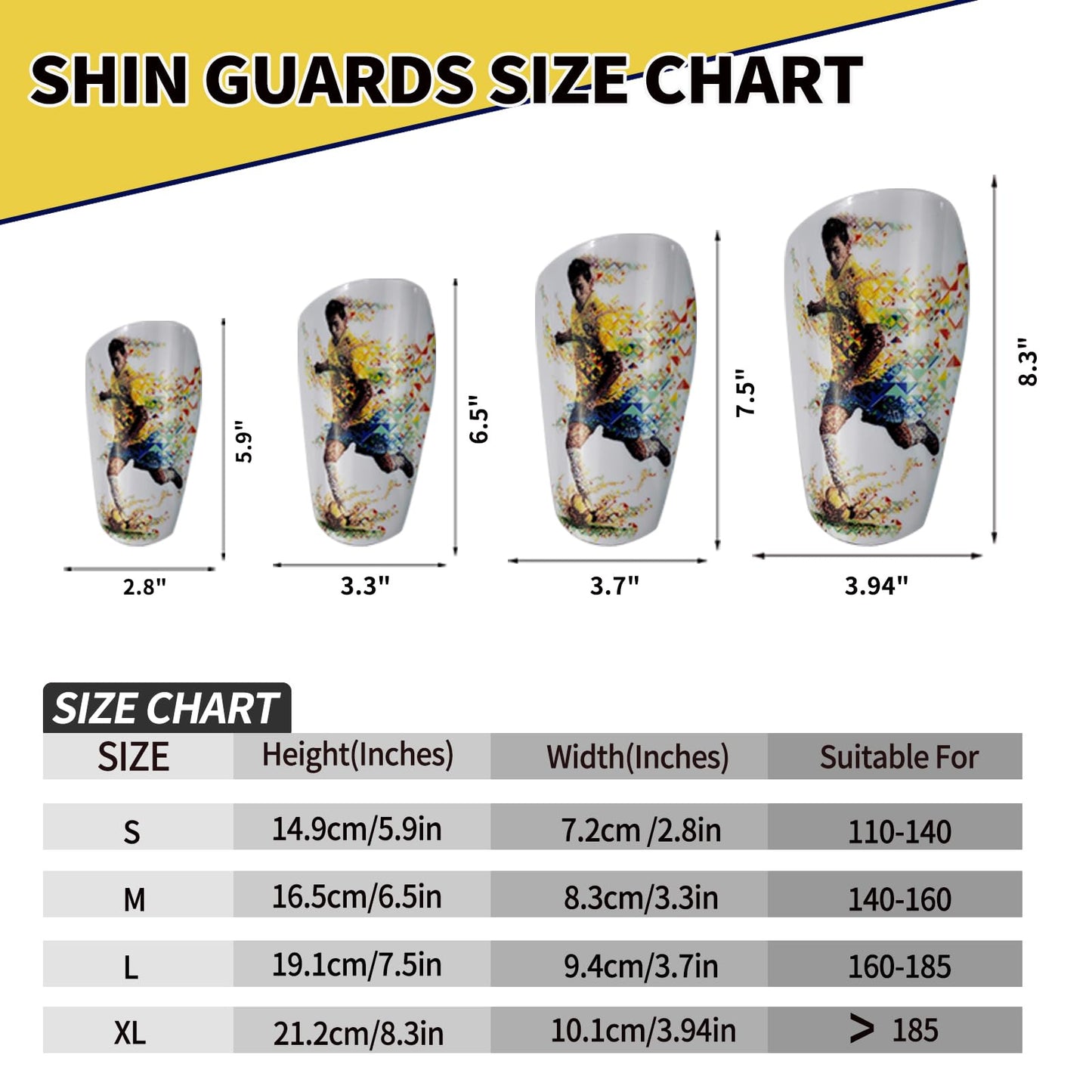 Kids' Personalized Shin Guards - Lightweight and Durable with Custom Photo OptionsS